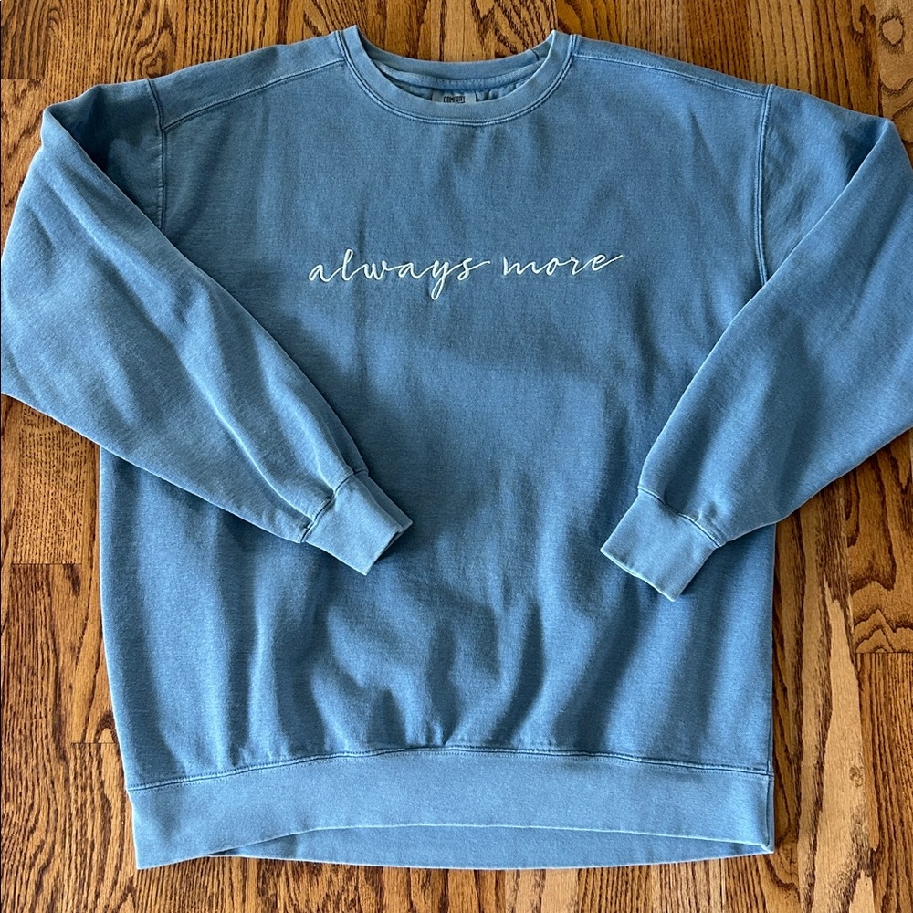 Audrey Roloff Always More Sweatshirt Blue Large